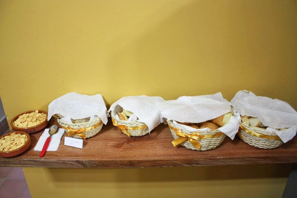 Bread options for breakfast at La Gargola guesthouse in Old Havana, Cuba