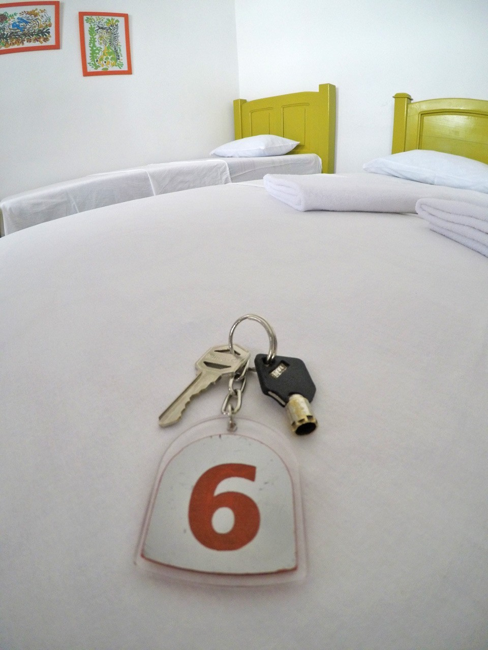 The key of Room 6 in Casa Obrapia guesthouse in Old Havana 