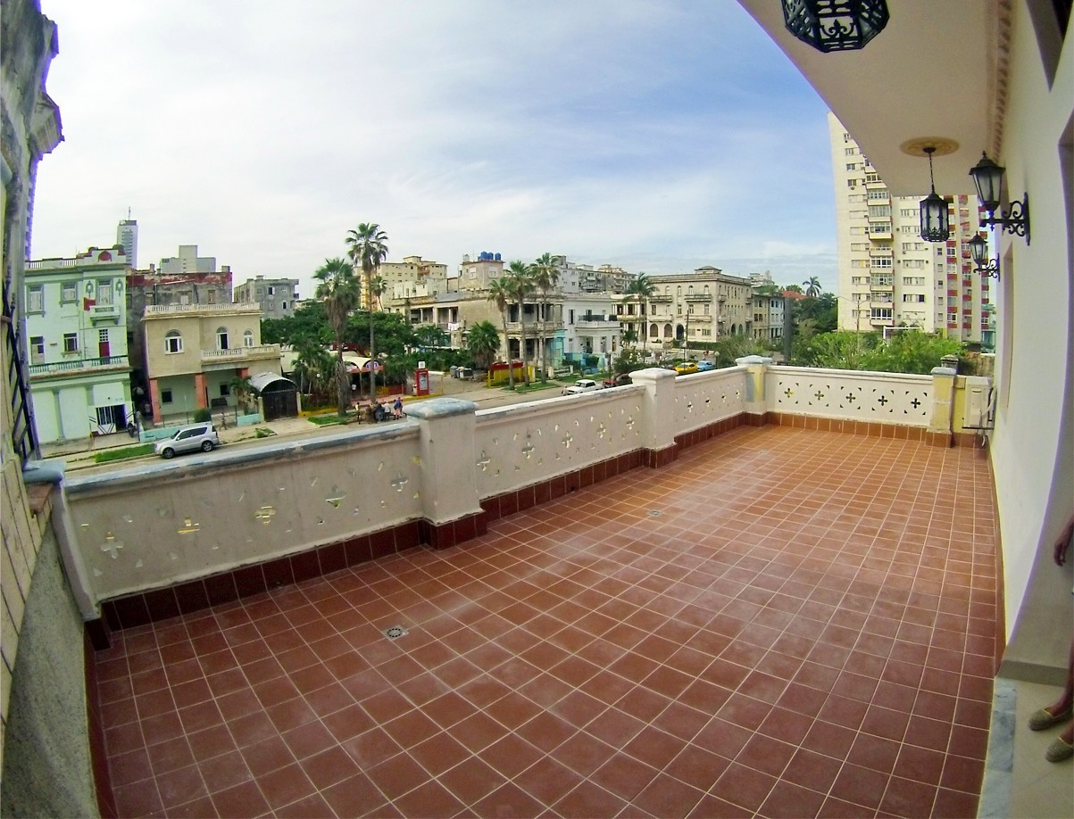 terrace balcony in Havana, Cuba