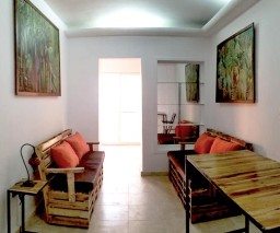 The lobby area of Malecon Sunset private guesthouse in Havana, Cuba