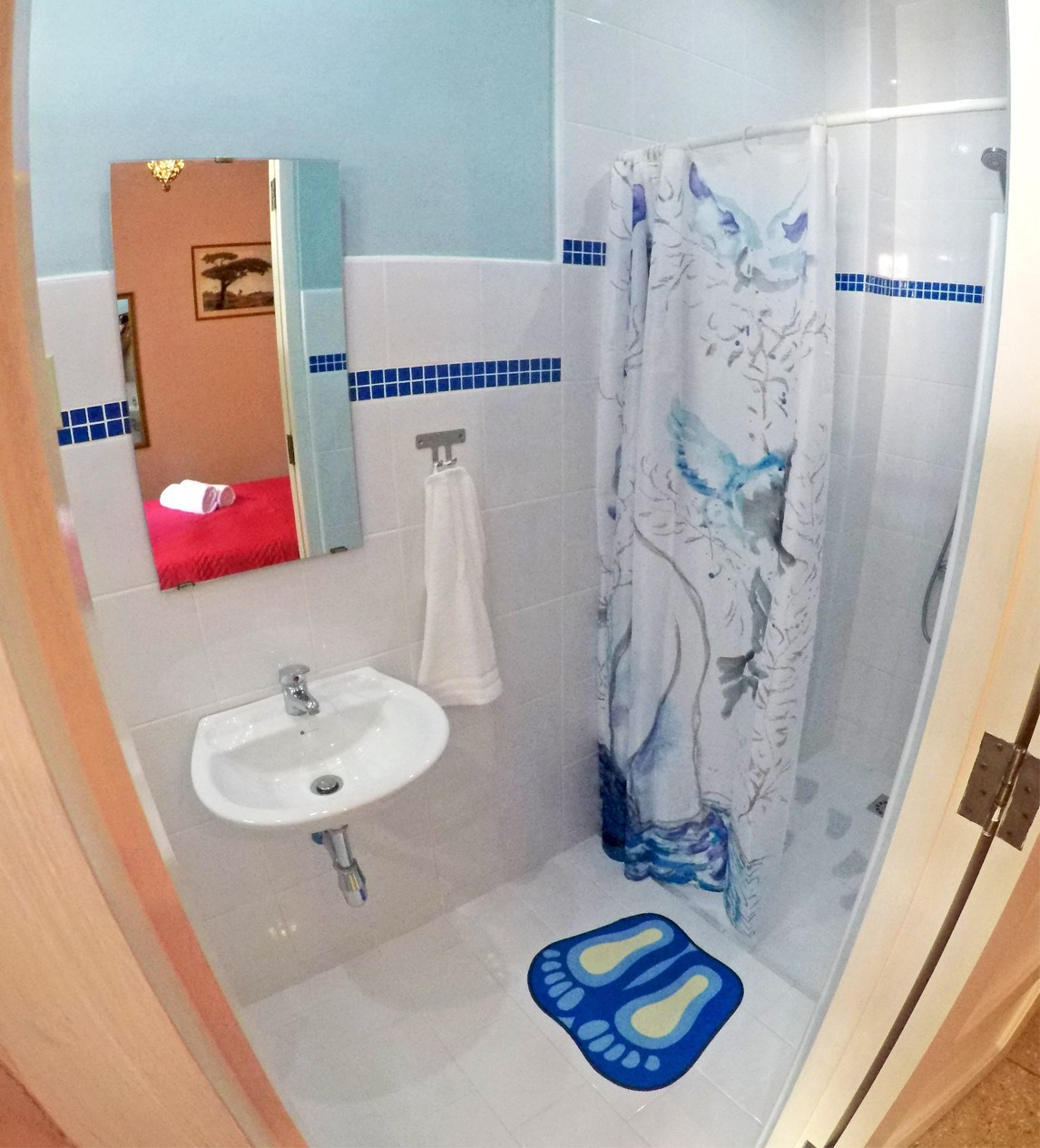 Modern bathroom in private guesthouse in Old Havana